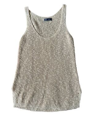 GAP Women’s Ribbed Knit Tank Top in Light Beige
